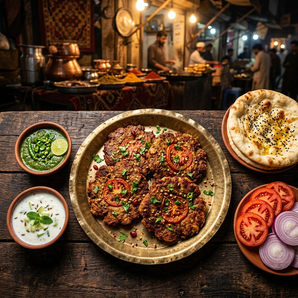 Traditional Pakistani Chapli Kebab